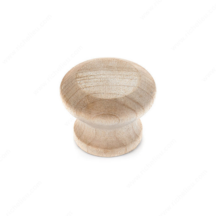 Eclectic Maple Wood Knob - 138, Finish Unfinished Maple, Screw/Nail 8/32 (Not Included) PRO-PACK 5