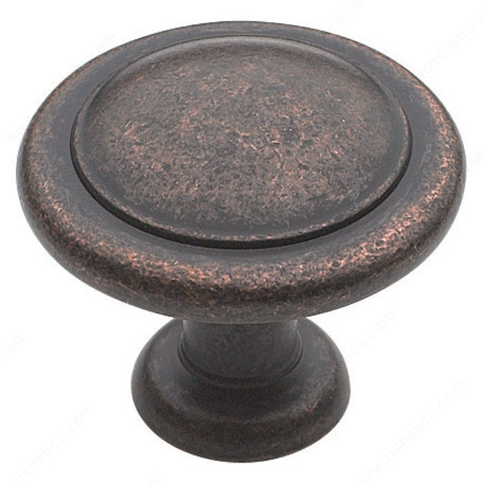 Traditional Zinc Knob - 1387, Finish Rustic Bronze PRO-PACK 2