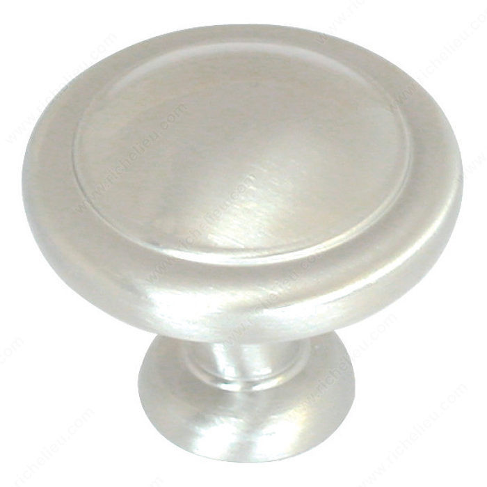 Traditional Zinc Knob - 1387, Finish Sterling Nickel PRO-PACK 2