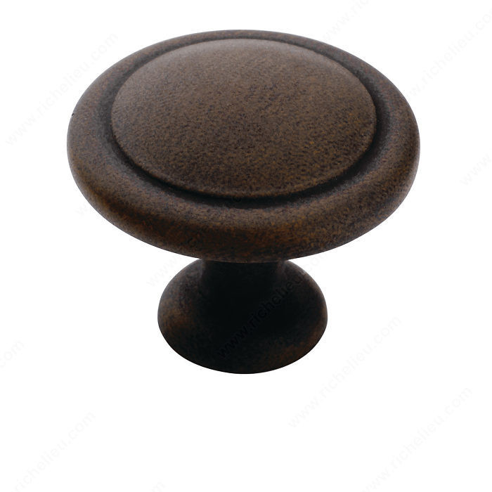 Traditional Zinc Knob - 1387, Finish Antique Rust PRO-PACK 2