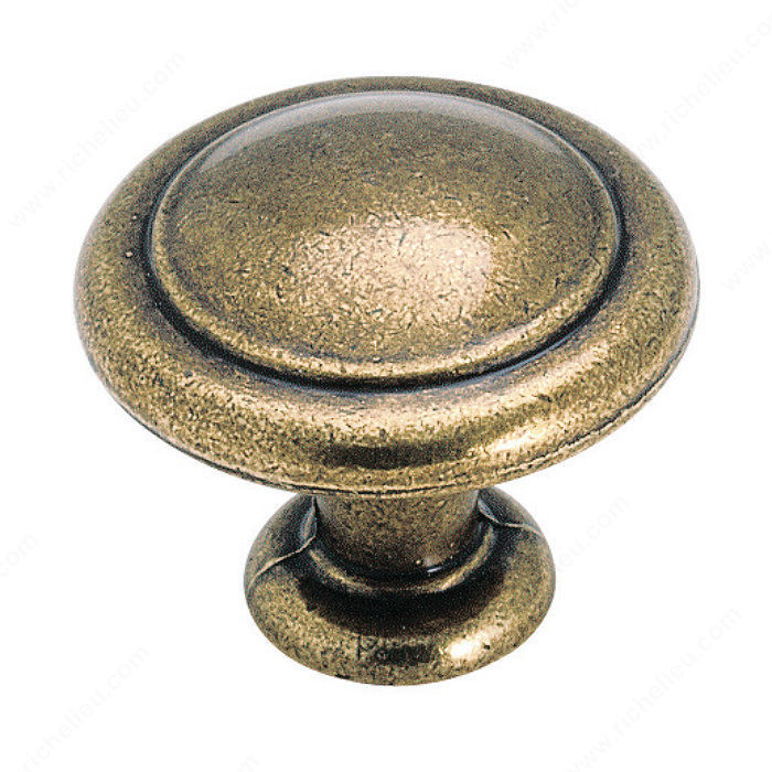 Traditional Zinc Knob - 1387, Finish Regency Brass PRO-PACK 2