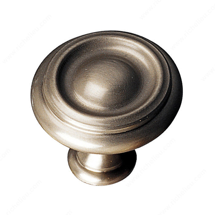 Traditional Brass Knob - 1413, Finish Satin Nickel