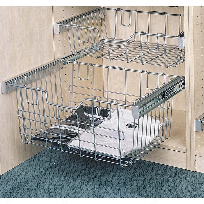 Retractable Basket, Width 24 in, Width 24 in, Height 10 in