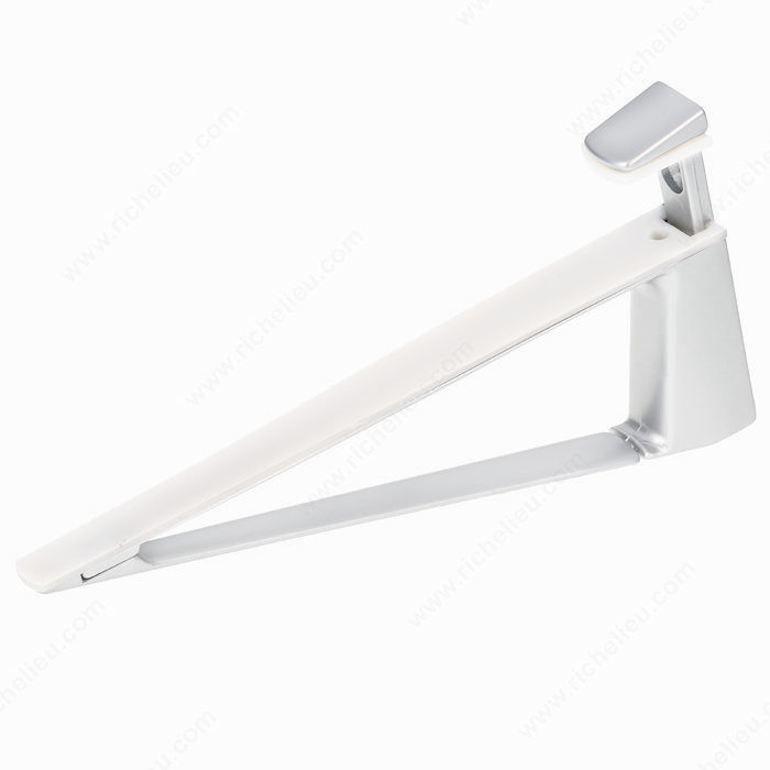 Capri Glass/Wood Wall Shelf Support, Color/Finish Silver