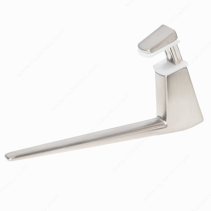 Roma Glass/Wood Wall Shelf Support, Color/Finish Silver