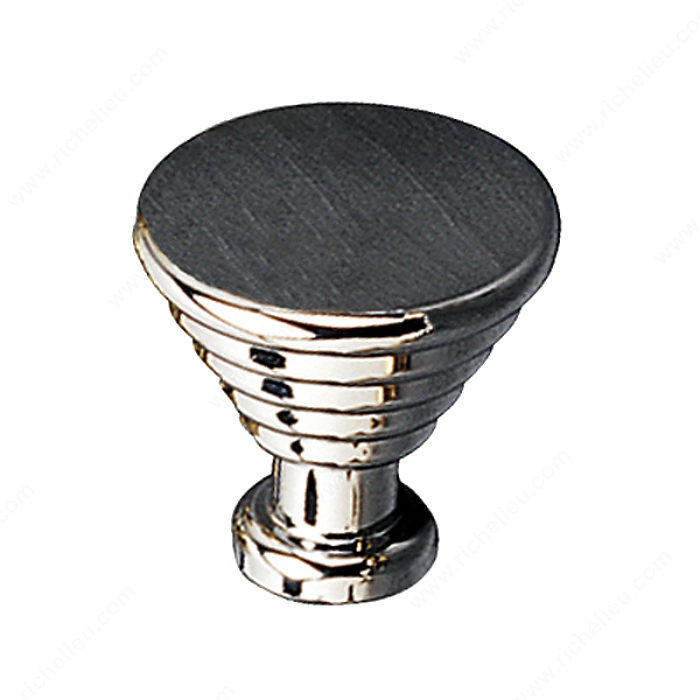 Contemporary Solid Brass Knob - 1472, Finish Chrome