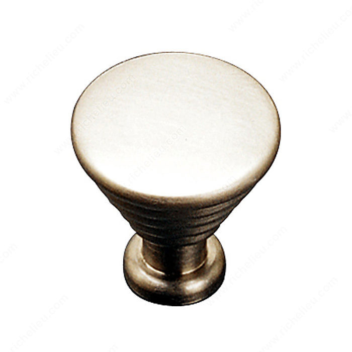 Contemporary Solid Brass Knob - 1472, Finish Satin Nickel