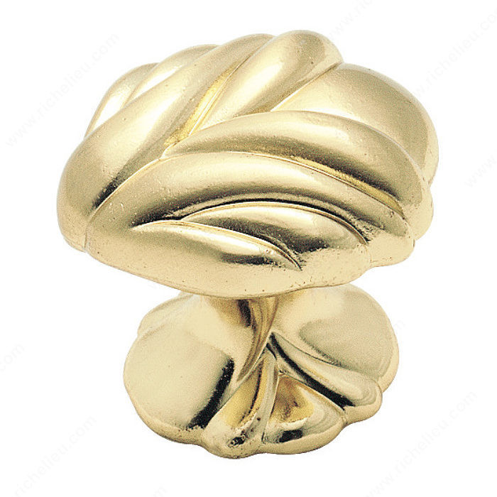 Traditional Zinc Knob - 1475, Finish Brushed Brass