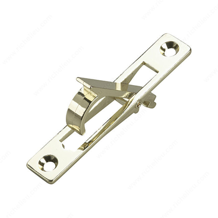 Recessed Pull for Sliding Pocket Door, Milling Depth 1 5/8 in, Finish Brass, Material Steel