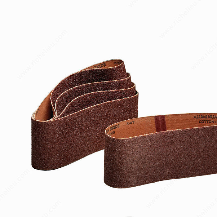 Portable Sanding Belts, Width 4 in, Length 24 in, Grit 120, Grit Texture Medium