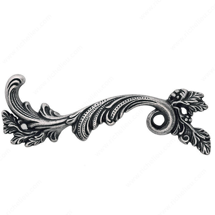 Traditional Brass Pull - 1507, Finish Faux Iron, Location Left