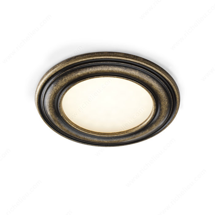 LED 3.4W Passepartout, Richelieu Classic Design, Finish Antique Bronze, Light Color Warm White, Kelvin Color Temperature 3,000 ?K, Luminous Flux 210 Lumen