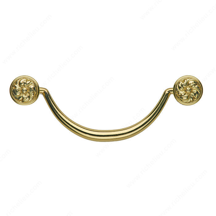 Bail Pull 1521/1522, Finish Antique Brass, Center to Center 3 1/2 in