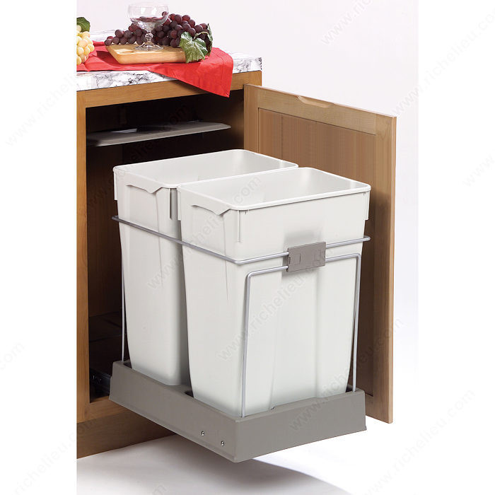 Bottom-Mount Recycling Center, Total Capacity 70 l, Finish Grey, Height Min. 595 mm, Height 593 mm