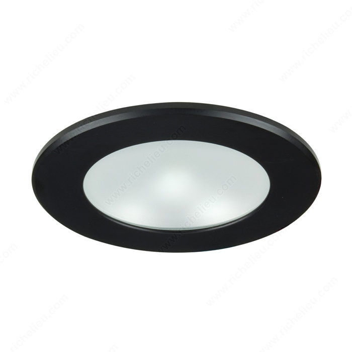 Richelieu's 3W LED Series, Surface or recessed installation, Finish Black, Light Color Cool White, Kelvin Color Temperature 6,000 ?K - 6,500 ?K, Luminous Flux 170 Lumen