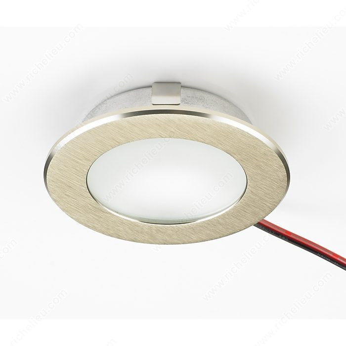Richelieu's 3W LED Series, Surface or recessed installation, Finish Stainless Steel, Light Color Cool White, Kelvin Color Temperature 6,000 ?K - 6,500 ?K, Luminous Flux 170 Lumen