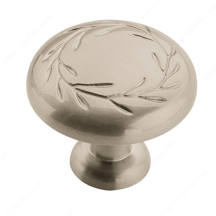 Eclectic Zinc Knob - 1581, Finish Satin Nickel PRO-PACK 2