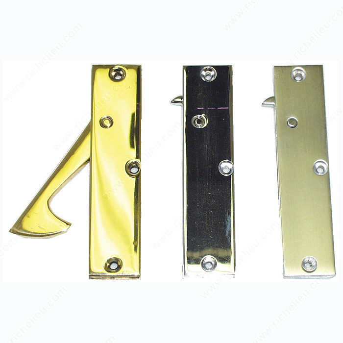 Pocket Door Edge Pulls, Finish Satin Chrome