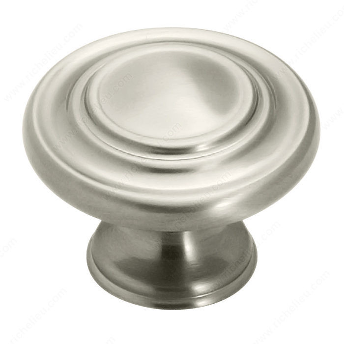 Transitional Zinc Oversized Knob - 1586, Finish Bronze / Satin Nickel, Diameter 1 3/8 in