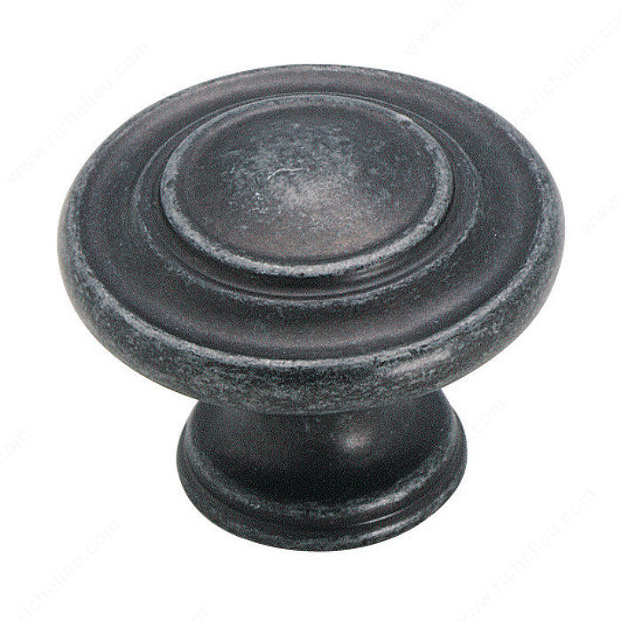 Transitional Zinc Oversized Knob - 1586, Finish Bronze / Wrought Iron Dark, Diameter 1 3/8 in