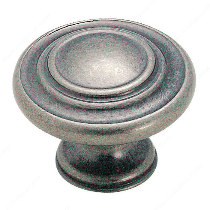 Transitional Zinc Oversized Knob - 1586, Finish Bronze / Weathered Nickel, Diameter 1 3/8 in