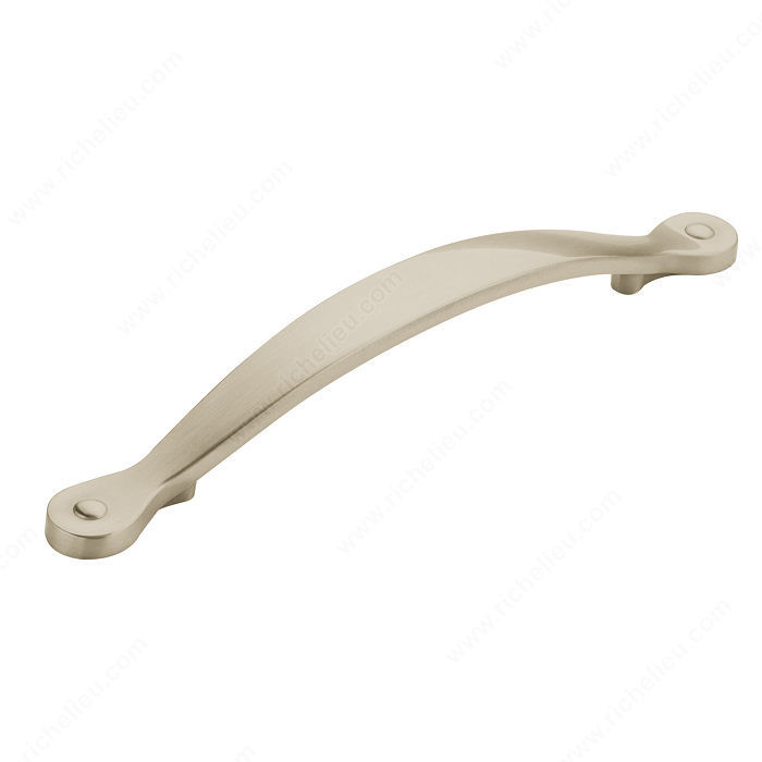 Transitional Zinc Pull - 1588, Center to Center 128 mm, Finish Satin Nickel