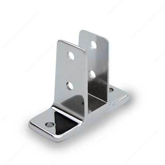 Urinal Screen Bracket, Panel Size 3/4 in, Bracket Height 2 1/2 in, Base Width 3 in