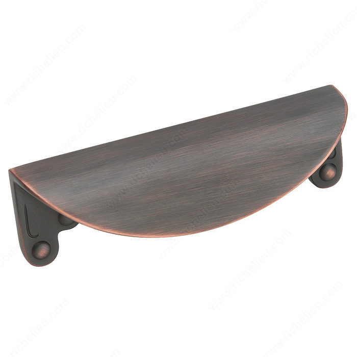 Transitional Zinc Cup Pull - 1592, Finish Oil Rubbed Bronze