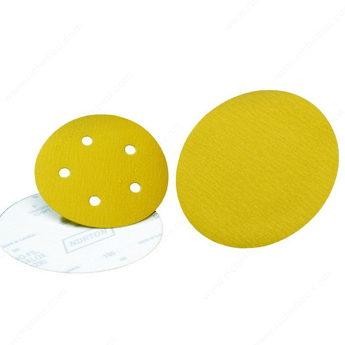 Sanding Disc - A290, Vacuum Without Ventilation Holes, Grit Texture Medium, Grit 120, Diameter 5 in