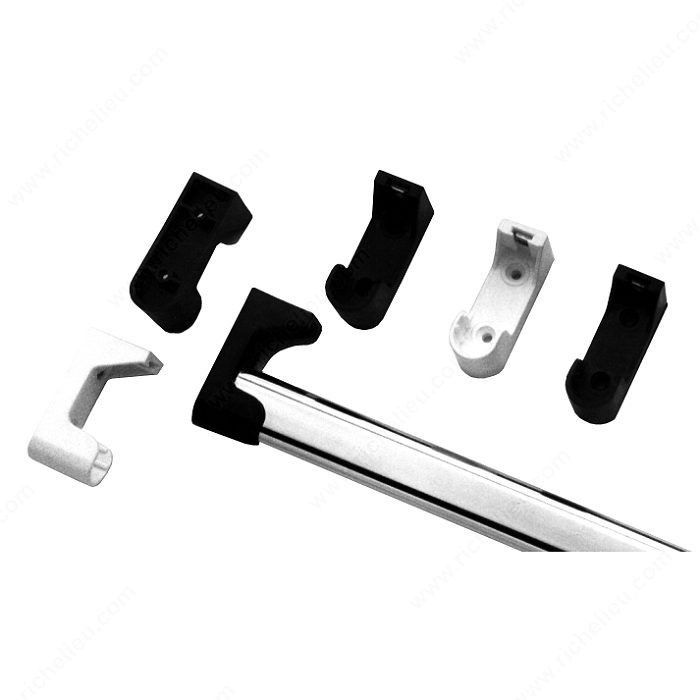30 mm x 15 mm Plastic Open Oval Support, Designed for a 30 mm x 15 mm rod, Finish White PRO-PACK 10