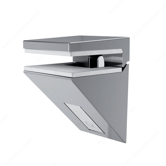 Kalabrone Mini Glass Wall Shelf Support, Color/Finish Chrome