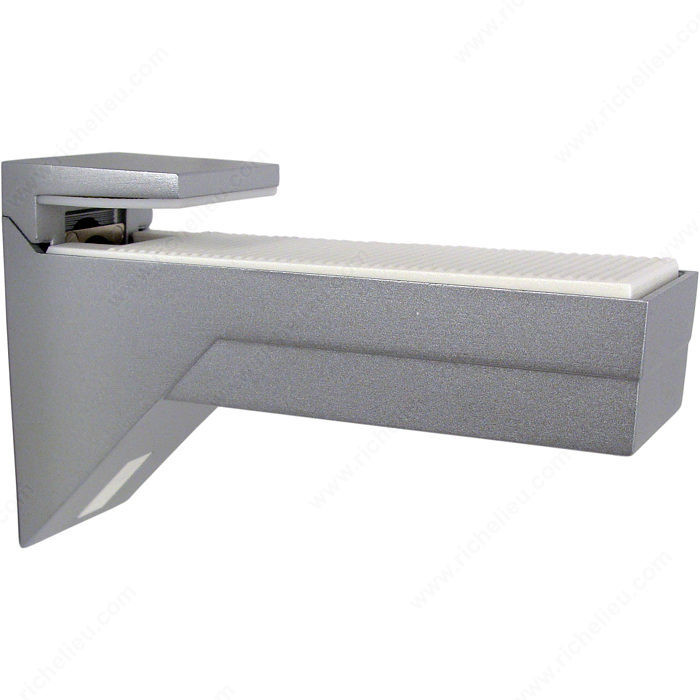 Kalabrone Glass and Wood Wall Shelf Support, Color/Finish Satin Nickel