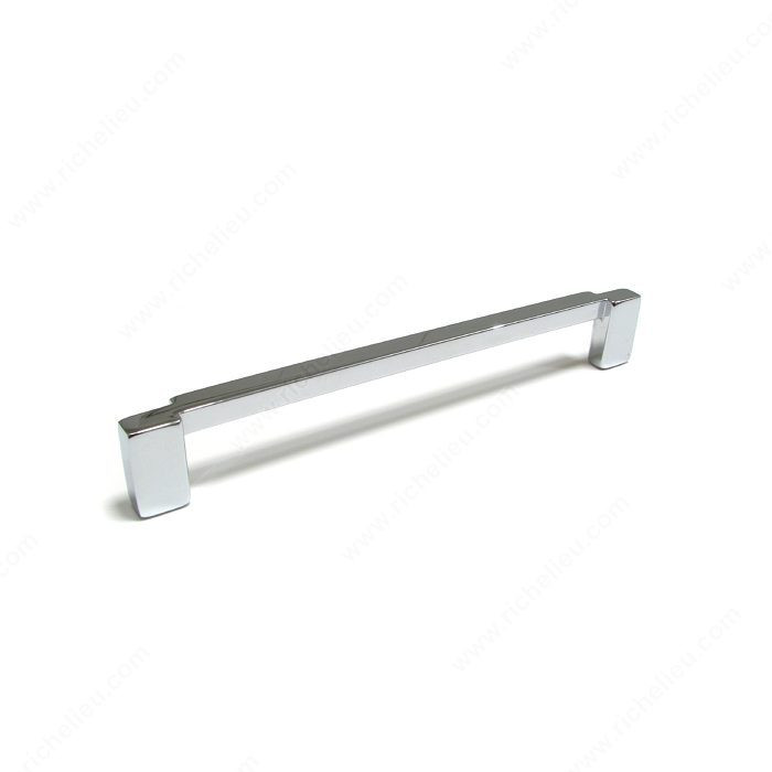 Contemporary Metal Pull - 167, Center to Center 128 mm, Length - Overall Dimensions 140 mm