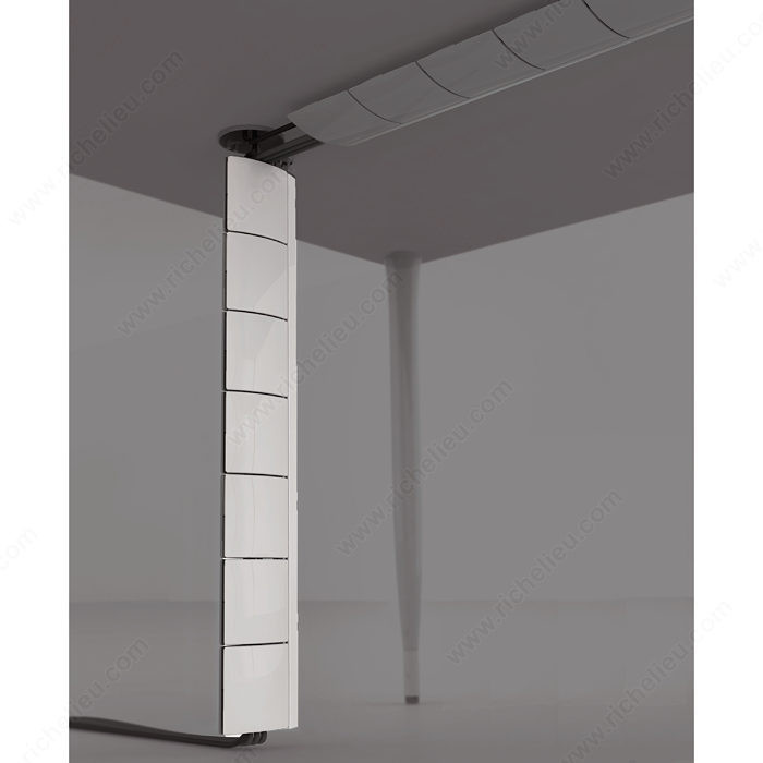Vertical Cable Guide (under the desk), Finish White