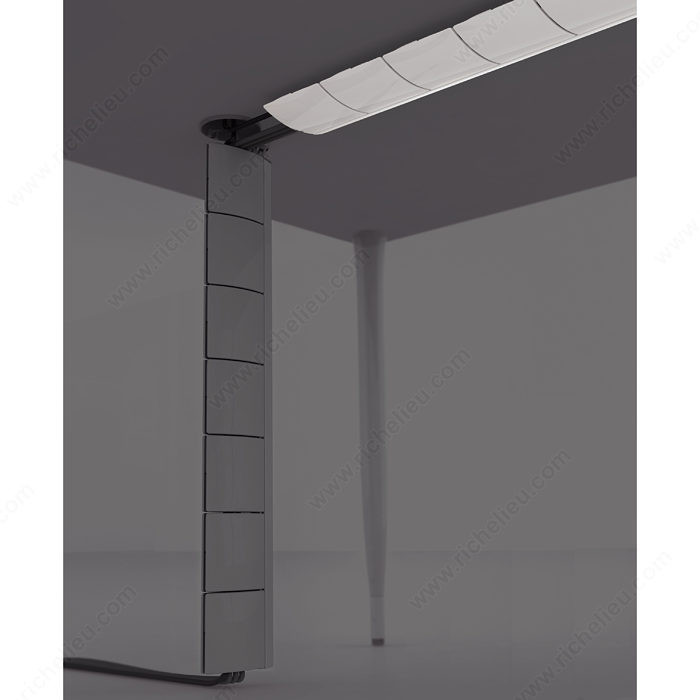 Horizontal Cable Guide (under the desk), Finish Satin Aluminum