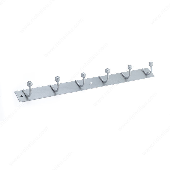 Utility Hook Rack - 169, Board Finish Brushed Aluminium, Finish Brushed Aluminum, Our Divisions Nystrom