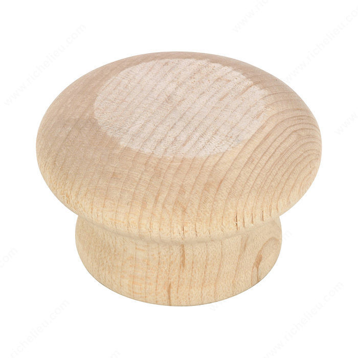 Eclectic Maple Wood Knob - 178, Finish Unfinished Maple, Screw/Nail 8/32 (Not Included) PRO-PACK 10