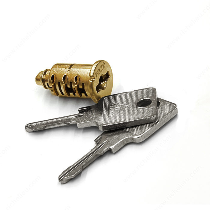 Cylinder without Master Key, Key Type Different, Finish Brass