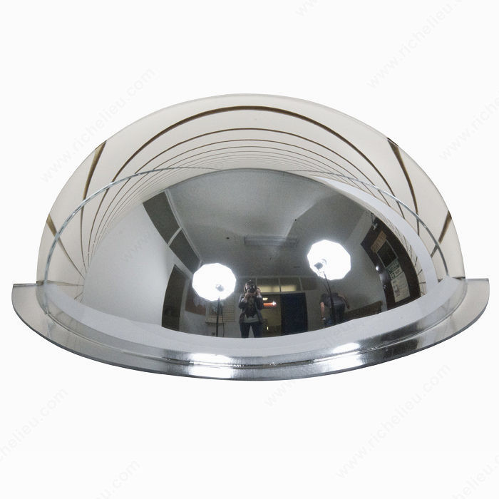 Acrylic 180G Hemispheric Safety Mirror, Lightweight, solid acrylic., Diameter 24 in
