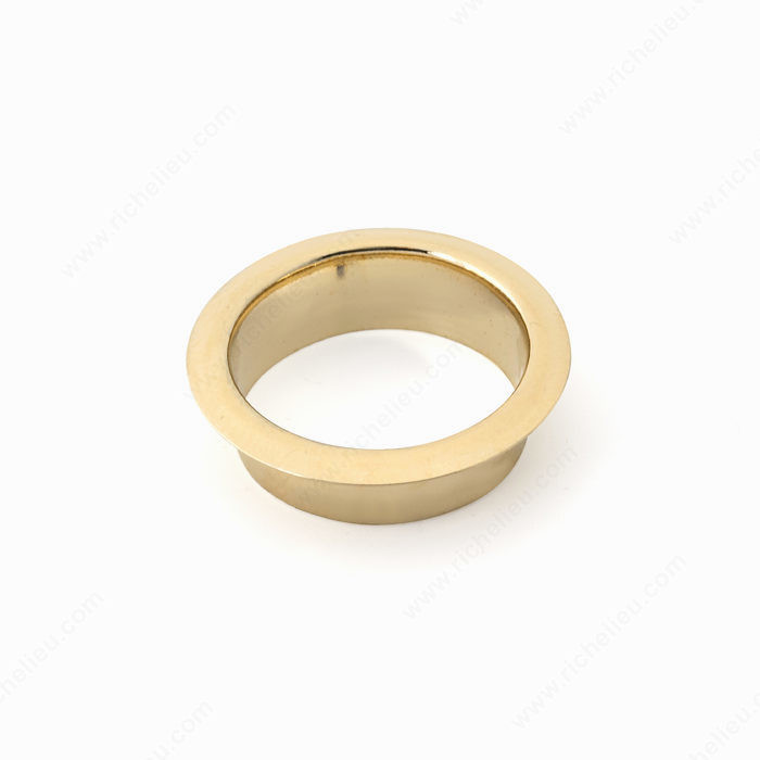 Rosette, Cylinder Diameter 18.2 mm, Cylinder Length 5.5 mm, Finish Gold, Height 6.8 mm