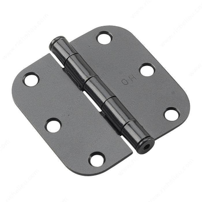 7.62 cm (3) Full Mortise Butt Hinge, 5/8" Radius, Color/Finish Black, Assembly Assembled, UPC Code Yes, Screw/Nail Included PRO-PACK 2