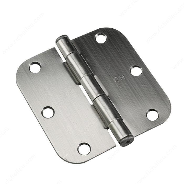 3-1/2 Full Mortise Butt Hinge - 5/8 Radius, Color/Finish Antique Nickel PRO-PACK 2