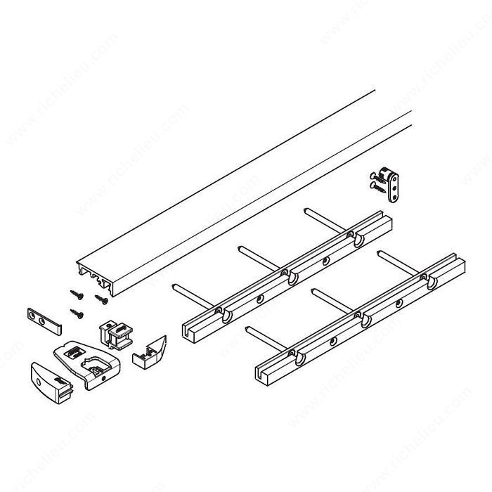 Base Profile/Lower Guide Rail, HAWA-Folding Concepta 25, Base profile for the HAWA- Folding Concepta 25 system,