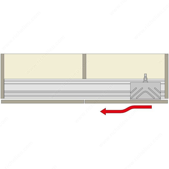 Rolling Hardware Set - PS40.1/PS40.2, Trolley type Right for left-hand opening