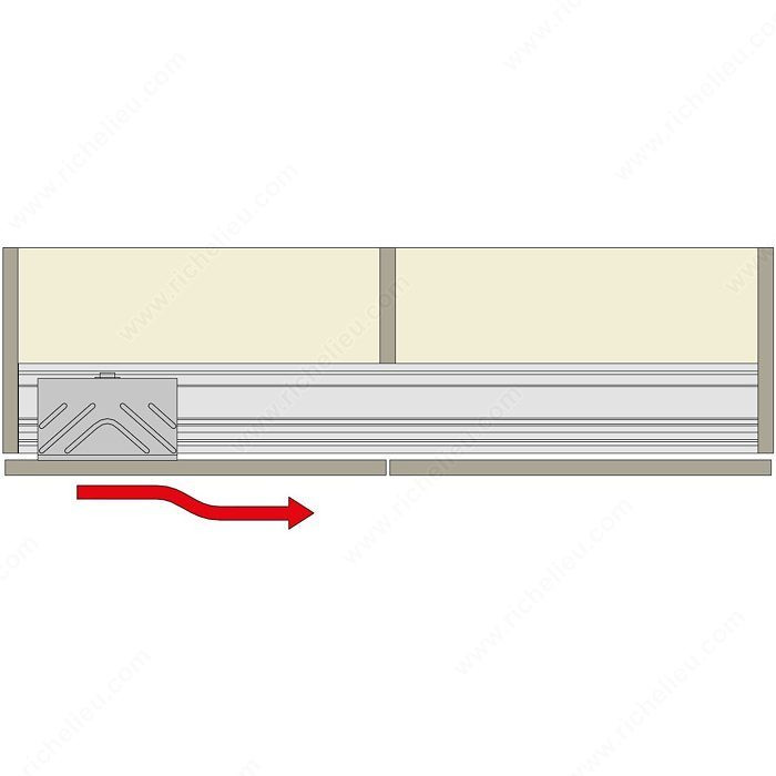 Rolling Hardware Set - PS40.1/PS40.2, Trolley type Left for right-hand opening