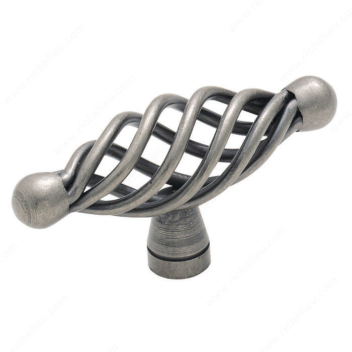 Traditional Zinc T-Knob - 19321, Finish Weathered Nickel