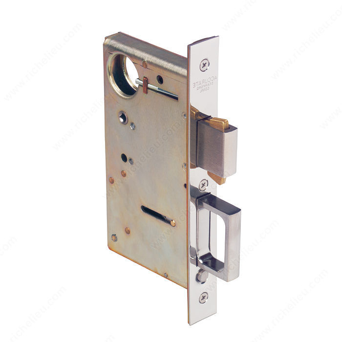Pocket Door Lock/Pull, Finish Brushed Nickel