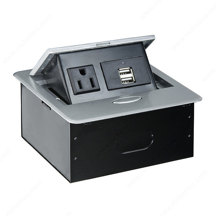 Richelieu's Power Station with 1 Outlet and 2 USB, With USB,