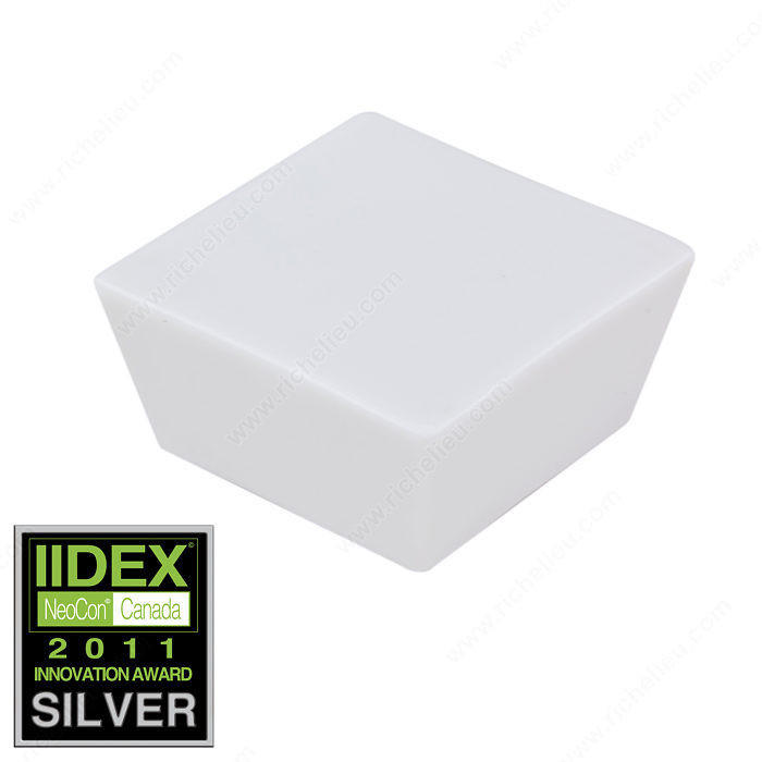 Contemporary Porcelain Knob - 2030, Porcelain, Finish White, Center to Center 16 mm