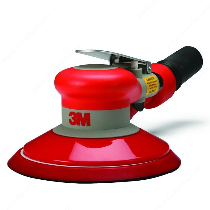 3M Model 20327 6 Pneumatic Orbital Sander - Dustless, Integrated vacuum.,